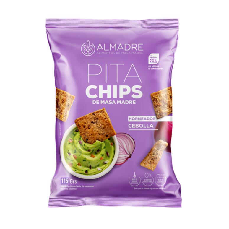Pita Chips de Masa Madre Cebolla x 115g - Almadre