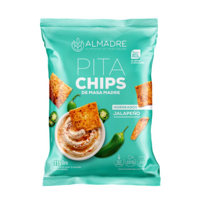 Pita Chips de Masa Madre Jalapeño x 115g - Almadre