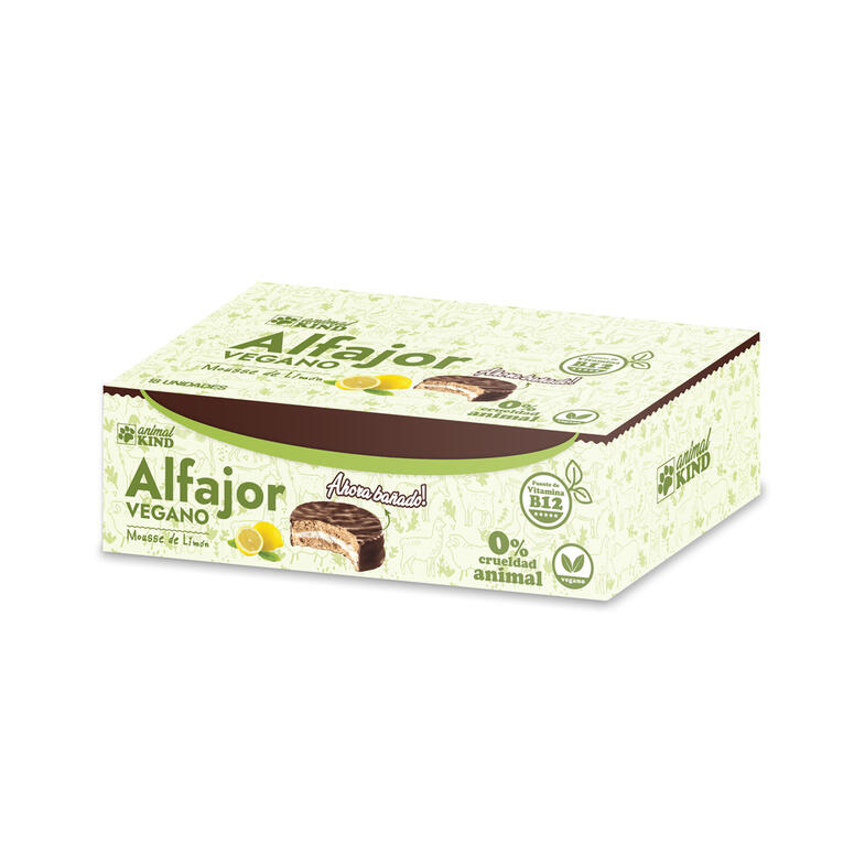 Alfajor Vegano Mousse de Limon con Cobertura x 50g - Animal Kind