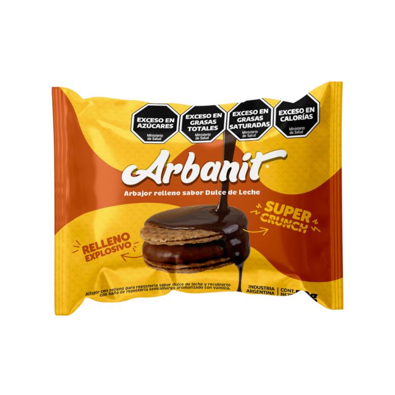 Alfajor Relleno sabor Dulce de Leche x 50g - Arbanit