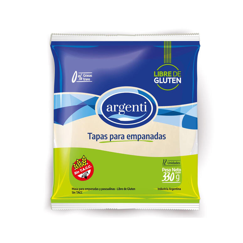 Tapa de Empanada Sin Tacc (12 uni) x 330g - Argenti