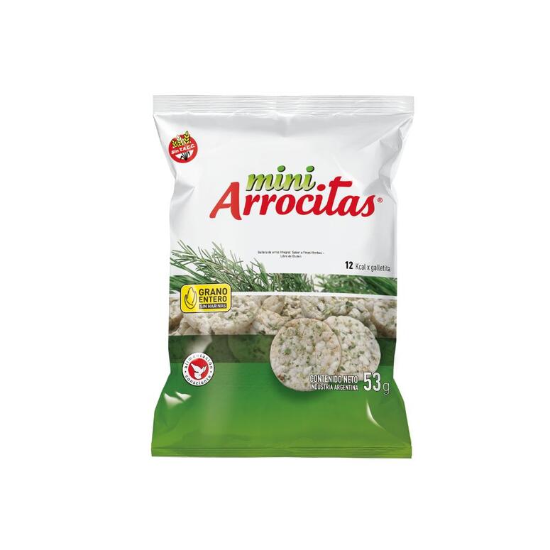 Mini Galletitas de Arroz Sabor Finas Hierbas x 53g - Arrocitas