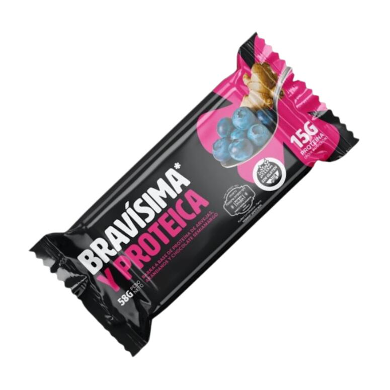 Barra Proteica de Arandanos y Jengibre x 58g - Bravisima