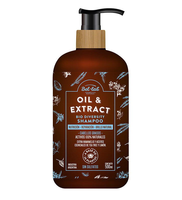 Oil & Extract' Shampoo Natural Cabellos Grasos x 500ml - Bel Lab