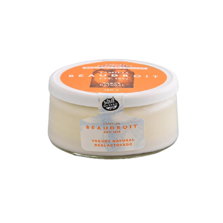 Yogurt Natural Descremado Deslactosado 95% x 160g - Beaudroit