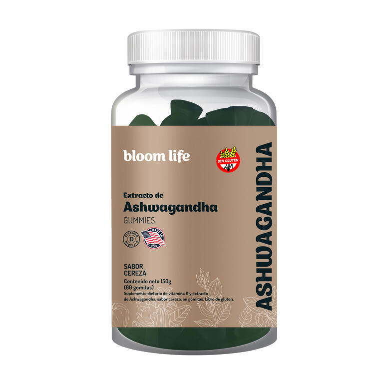 Gomitas Extracto de Ashwagandha sabor Cereza x 139g - Bloom Life