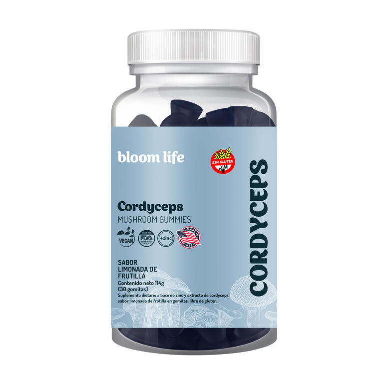 Gomitas de Hongos Cordyceps sabor a Limonada de Fresa x 142g - Bloom Life