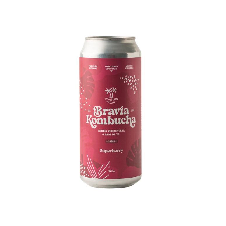 Kombucha Sabor Frutos Rojos x 473ml - Bravia
