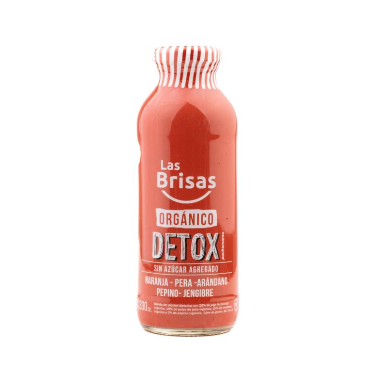 Jugo Detox Organico Naranja, Pera, Pepino, Arandano y Jengibre x 330ml - Las Brisas