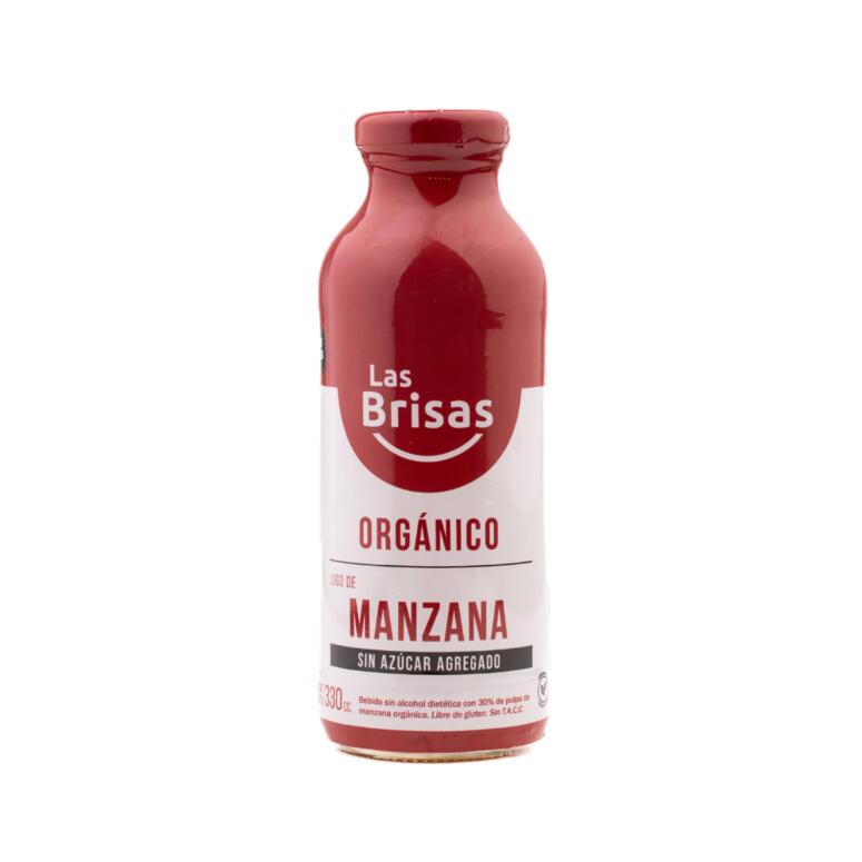 Jugo Organico de Manzana Sin Azucar x 330ml - Las Brisas