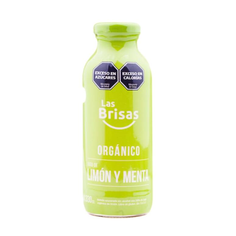 Jugo Organico de Limon y Menta x 330ml - Las Brisas