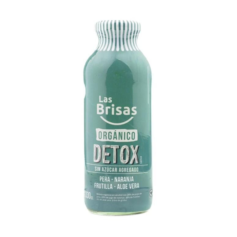 Jugo Detox Organico Sin Azucar (Pera, Naranja, Frutilla y Aloe Vera) x 330ml - Las Brisas