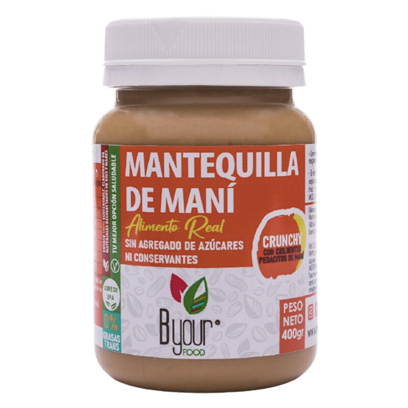 Mantequilla de Mani Crunchy x 400g - B Your Food