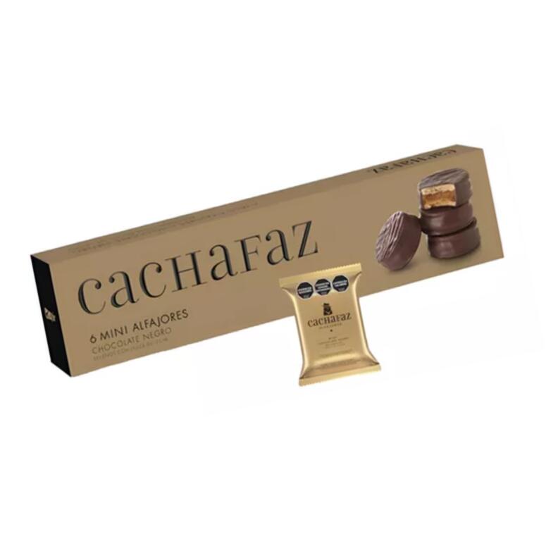 Mini Alfajor Relleno de Dulce de Leche con Cobertura (6u x caj) x 162g - Cachafaz