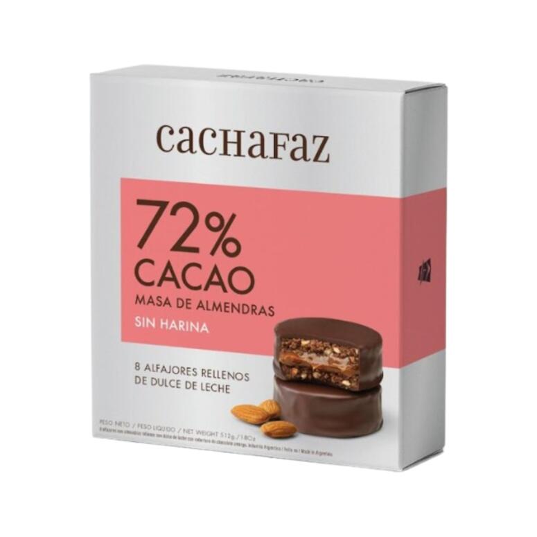 Alfajor 72% Cacao Masa de Almendras x 64g (8u x caj) - Cachafaz