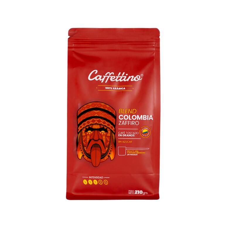 Cafe Blend Colombia Zaffiro 100% Arabica Tostado en Granos x 210g - Caffettino