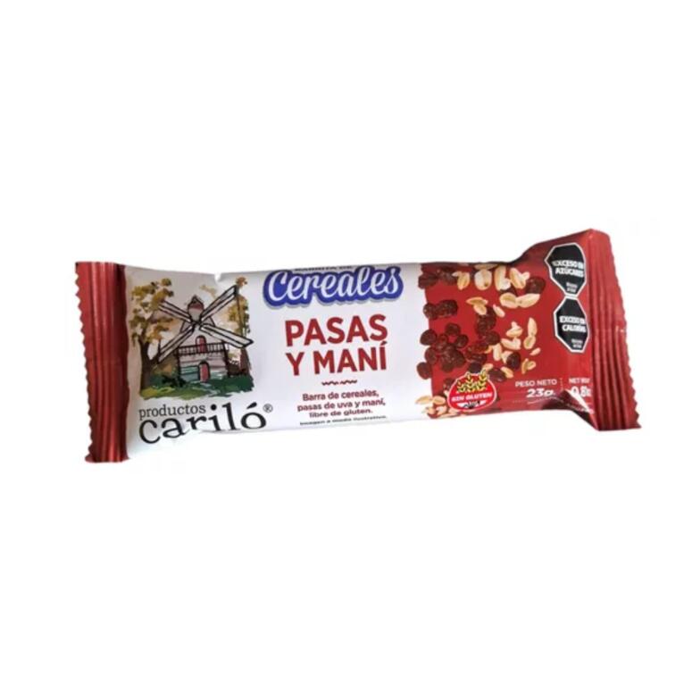 Barrita de Cereales Pasas y Mani x 23g - Carilo