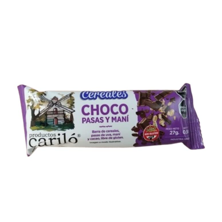 Barrita de Cereales Choco Pasas y Mani x 27g - Carilo