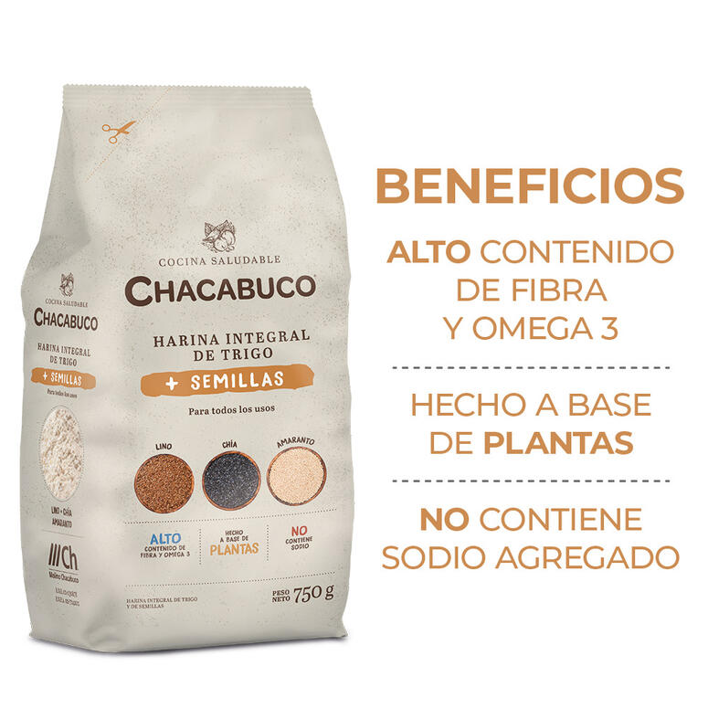 Harina Integral + Semillas x 750g - Chacabuco