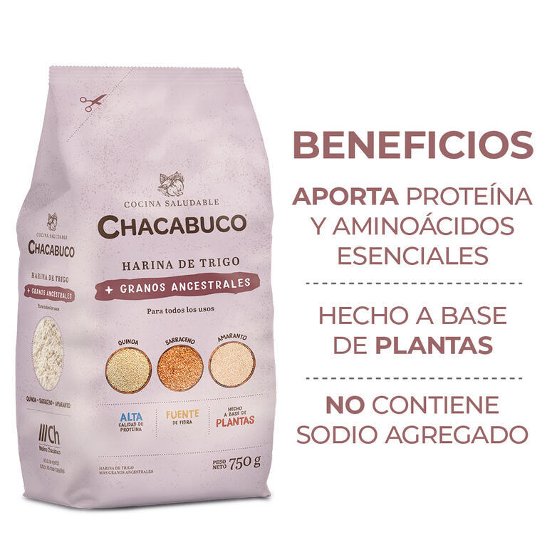 Harina de Trigo + Granos Ancestrales x 750g - Chacabuco