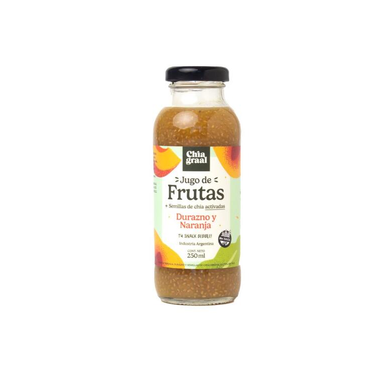 Jugo de Durazno, Naranja & Chia x 250ml - Chia Graal