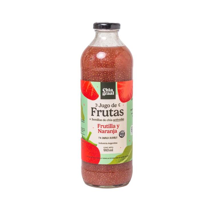 Jugo de Frutilla, Naranja & Chia x 910ml - Chia Graal