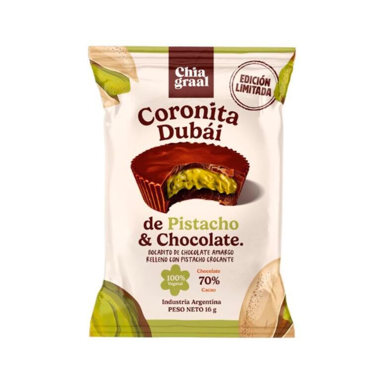 Coronita Dubai de Pistacho y Chocolate x 16g - Chia Graal