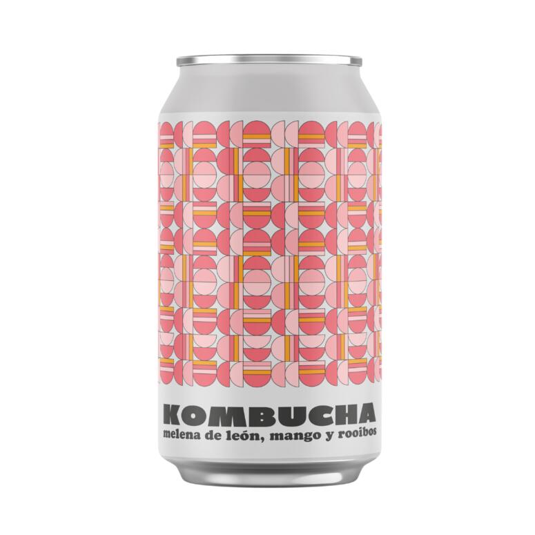 Kombucha Melena de Leon, Mango y Rooibos x 354ml - Coloreada