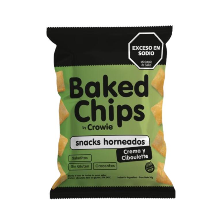 Snacks de Arroz Sabor Crema y Ciboulette x 50g - Crowie
