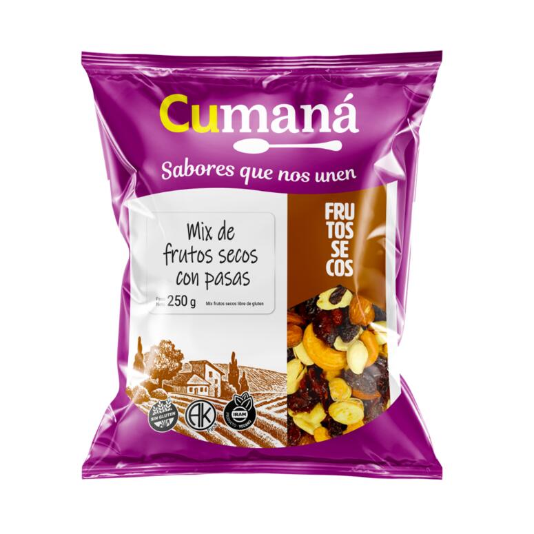 Mix de Frutas Secas con Pasas de Uva x 250g - Cumana