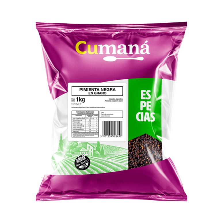 Pimienta Negra en Grano x 1k - Cumana
