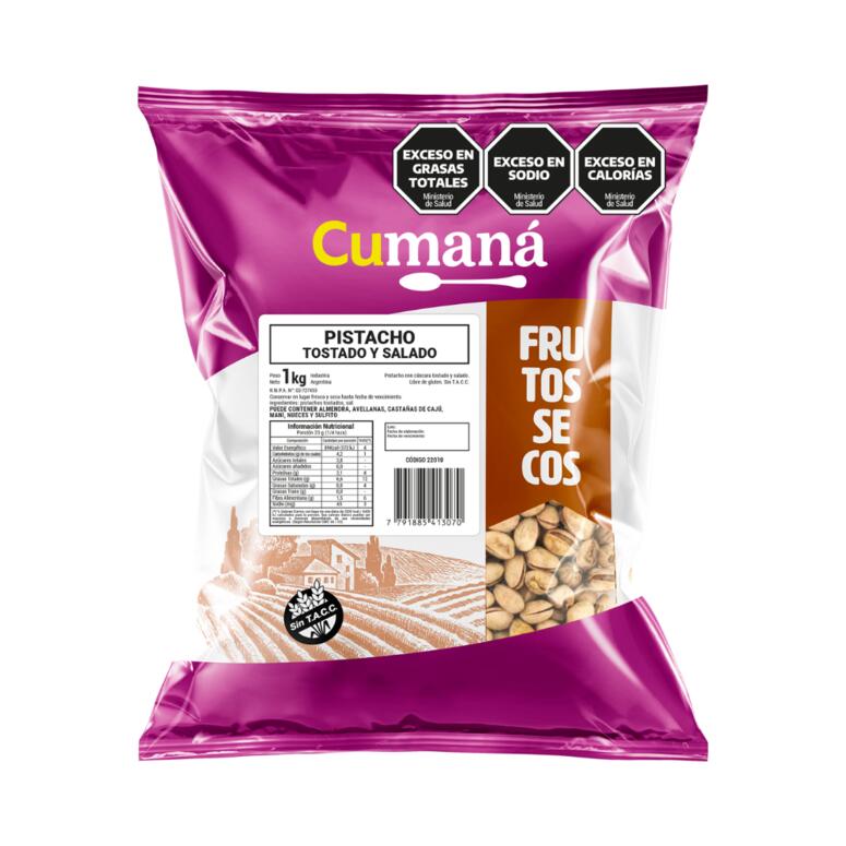 Pistachos con Cascara Tostado y Salado x 1k - Cumana