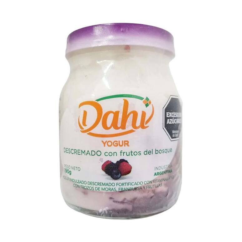 Yogurt Descremado con Frutas del Bosque  x 190g - Dahi