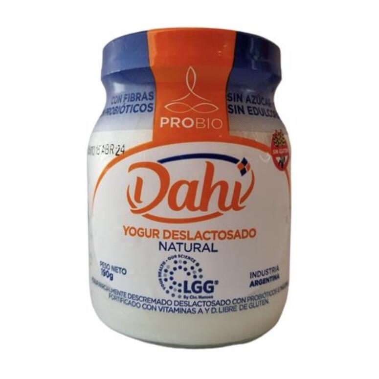 Yogurt Probio Deslactosado Sabor Natural x 190g - Dahi