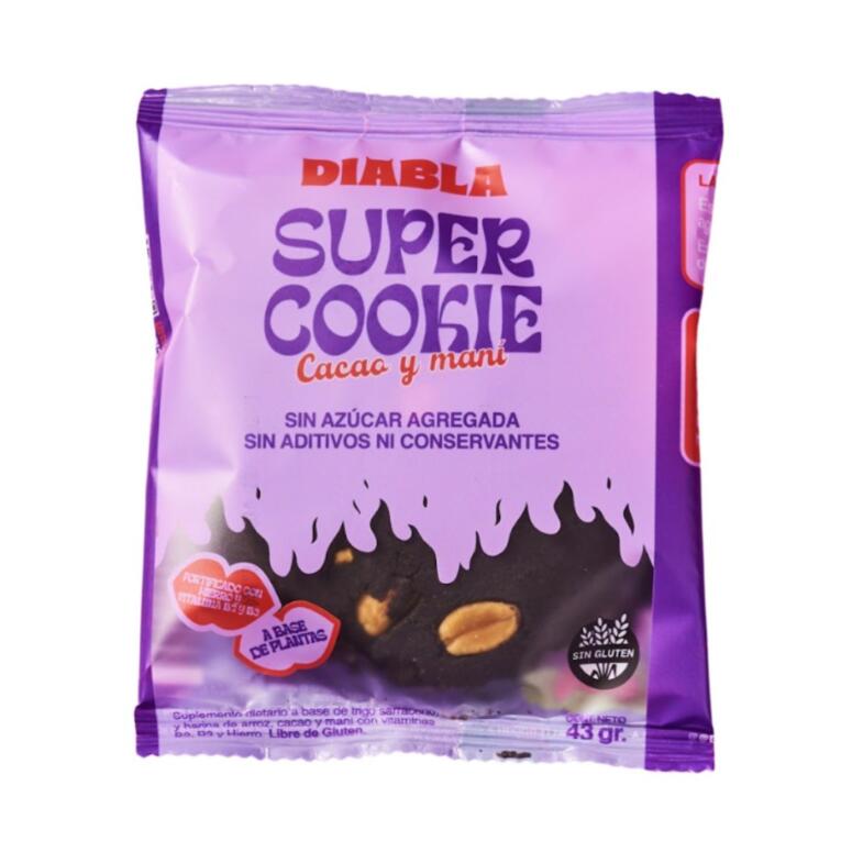 Super Cookie Cacao y Mani x 43g - Diabla