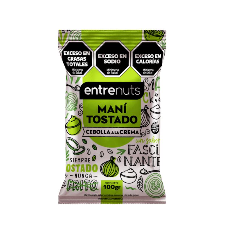 Mani Tostado Cebolla a la Crema x 100g - Entrenuts