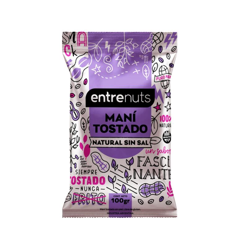 Mani Tostado Natural sin Sal x 100g - Entrenuts