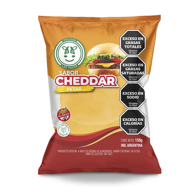 Queso Cheddar en Fetas x 150g - Felices las Vacas