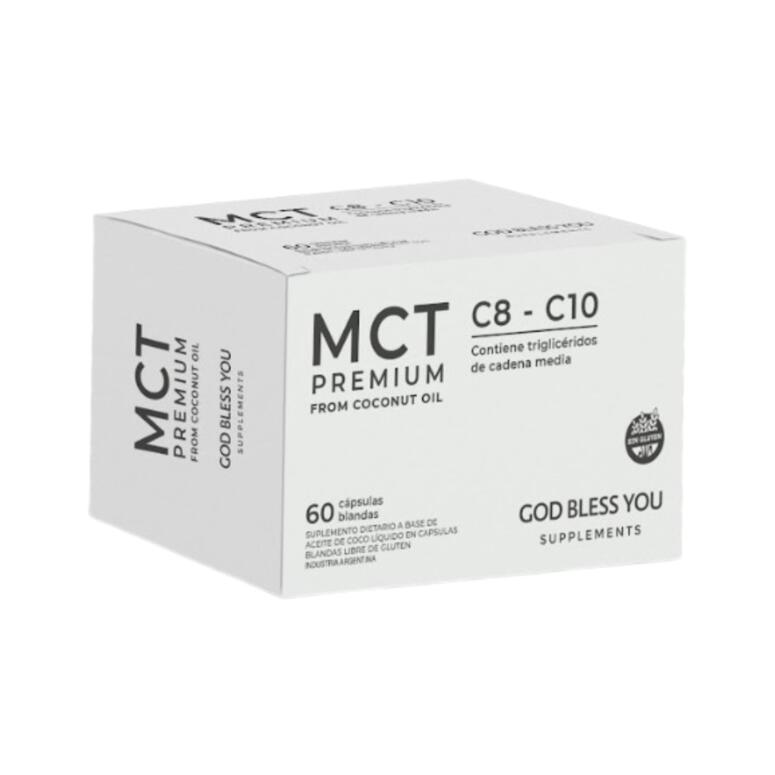MCT Premium Trigliceridos de Cadena Media x 60 capsulas blandas x 126g - God Bless You