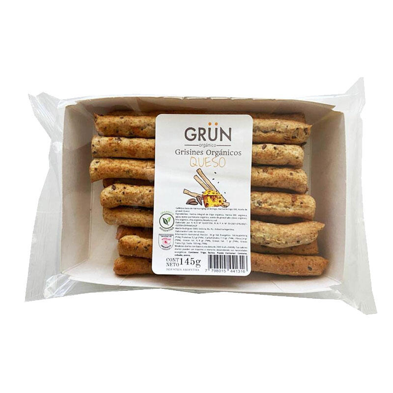 Grisines Integrales de Queso con Lino y Chia x 145g - Grun