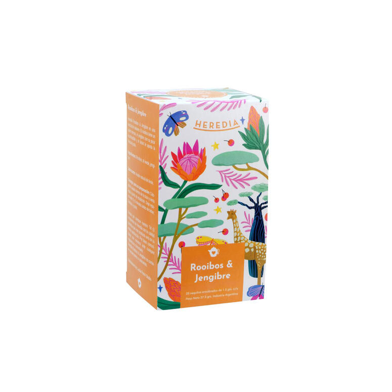 Te Rooibos y Jengibre (25 Saquitos x Caja) x 45g - Heredia