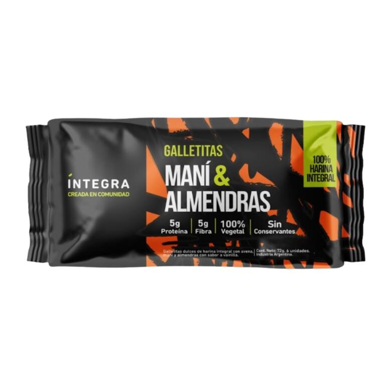 Galletitas de Mani y Almendras x 72g - Integral