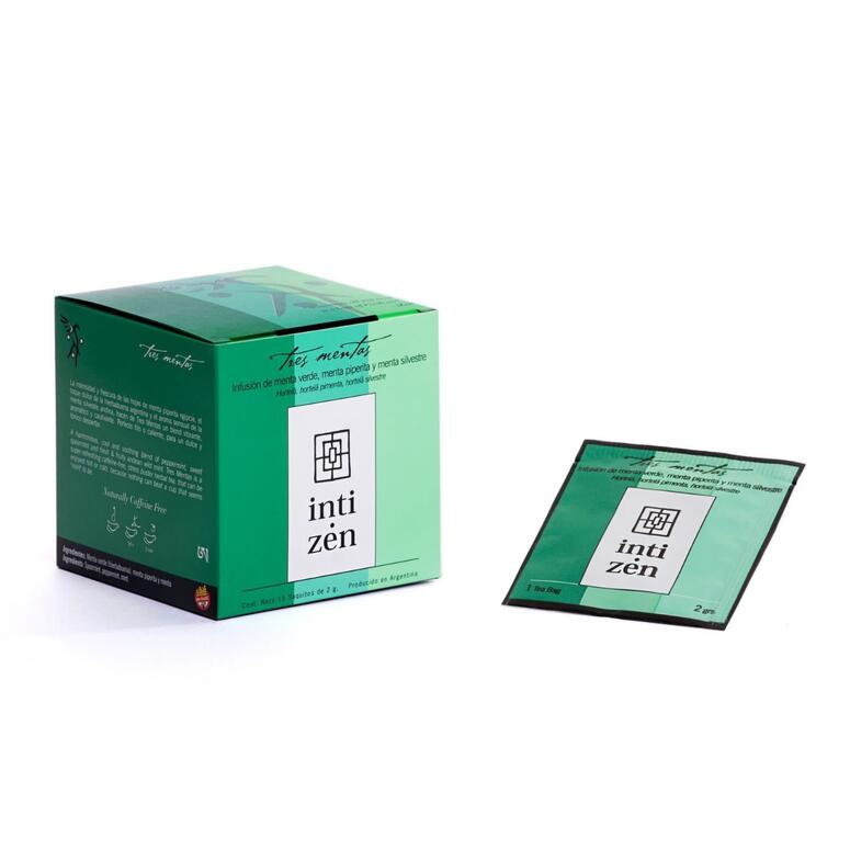 Te Tres Menta (15 saquitos x unidad) x 30g - Intizen