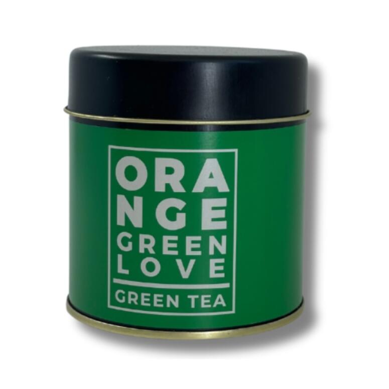 Te en Hebras Orange Green Love en Lata x 40g - Intizen