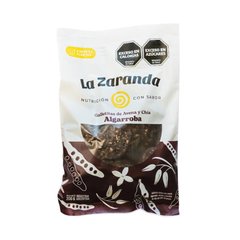 Galletitas de Avena y Chia con Algarroba x 200g - La Zaranda