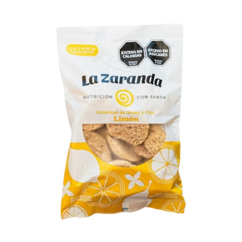 Galletitas de Avena y Chia con Limon x 200g - La Zaranda