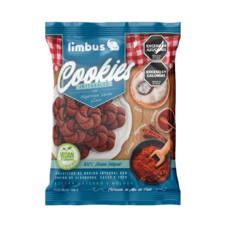 Galletitas Integrales con Algarroba, Cacao y Coco x 160g - Cookies Limbo