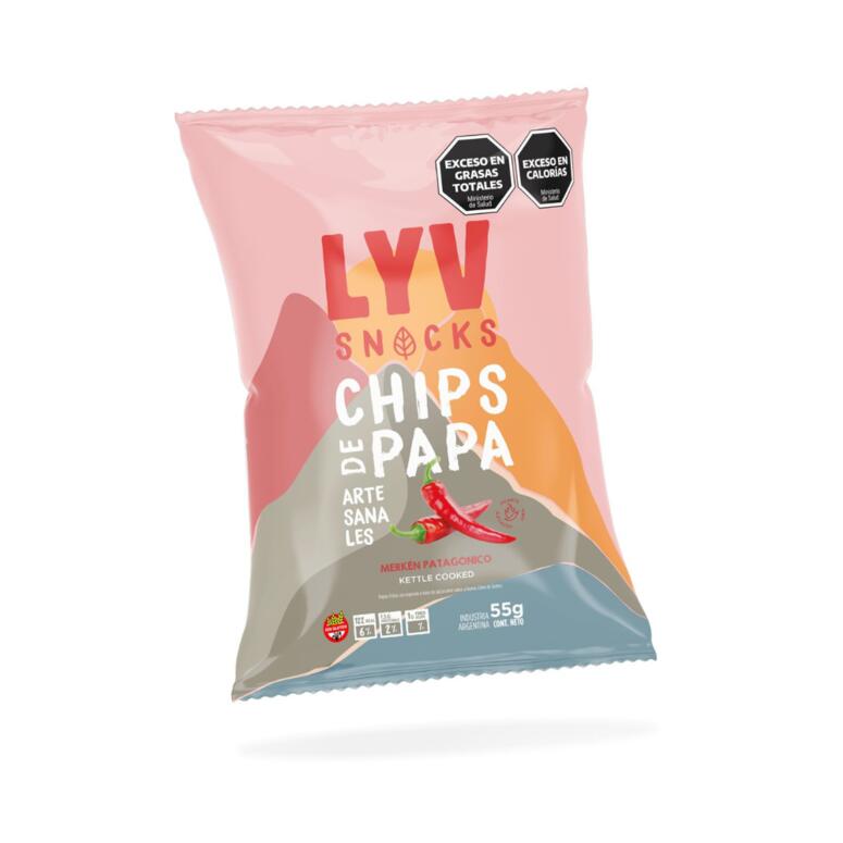 Chips de Papa Kettle Cooked Merken Patagonico  x 55g - Lyv Snacks