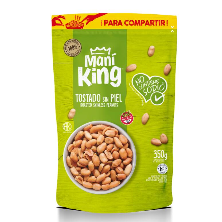 Mani Tostado Pelado sin Sal x 350g - Mani King