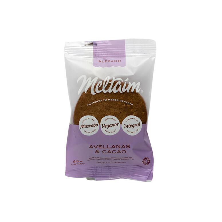 Alfajor Cacao y Avellanas de Mani x 45g - Meltaim